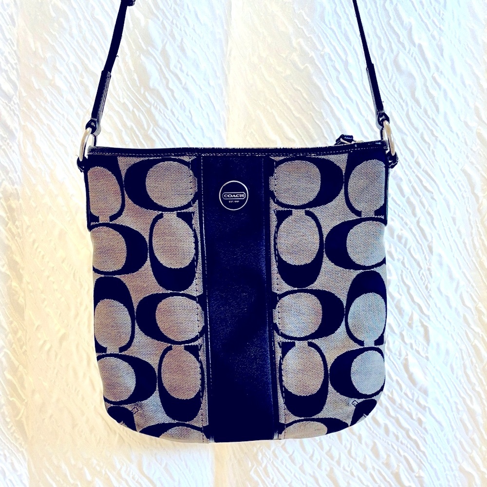 Coach Black and Gray Signature Crossbody Bag - Picture 2 of 5